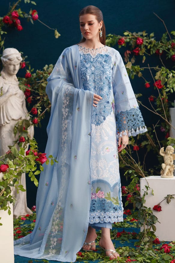 CF1305 PARISHAY - SUMMER 3PC LAWN EMBROIDERY FRONT WITH CHIFFON EMBROIDERY DUPATTA