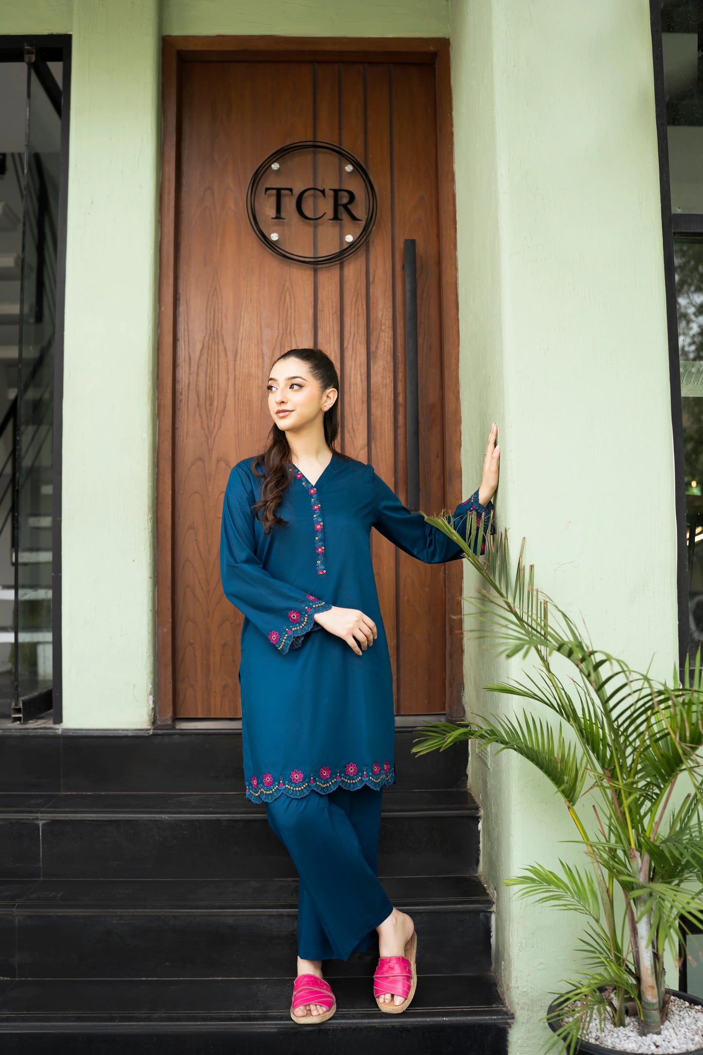 cf1248 Asling Winter 2PC Dhanak suit with Embroidered shirt