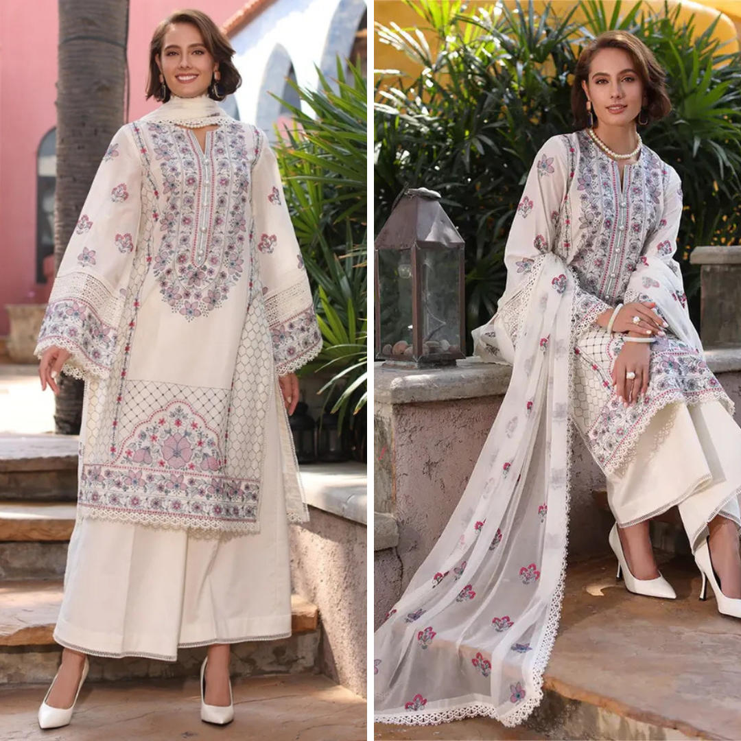 CF1067 - Breeze 3PC Lawn Embroidered Suit