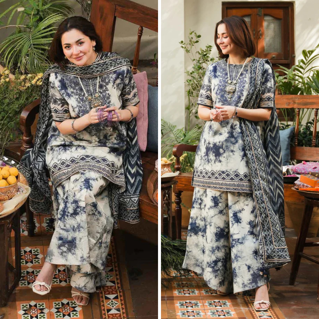 CF1069 - Faiza Saqlain 3PC Lawn Printed Suit