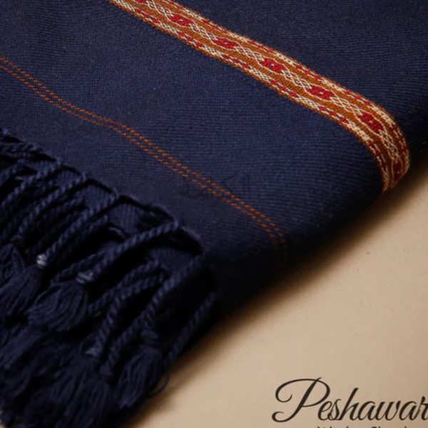 CF11-Peshawari Woolen Shawl - Blue