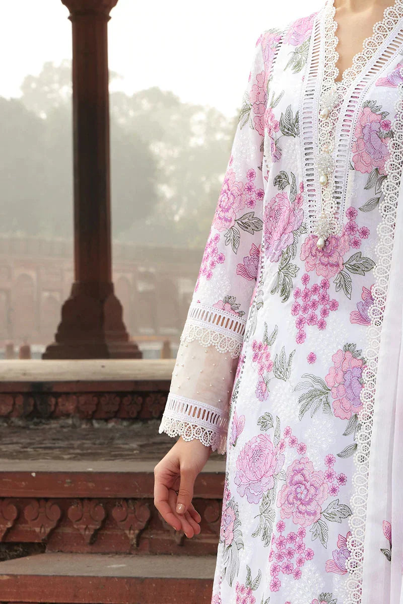 CF019-Bareeze -Embroided 3pc lawn dress with embroidered chiffon dupatta