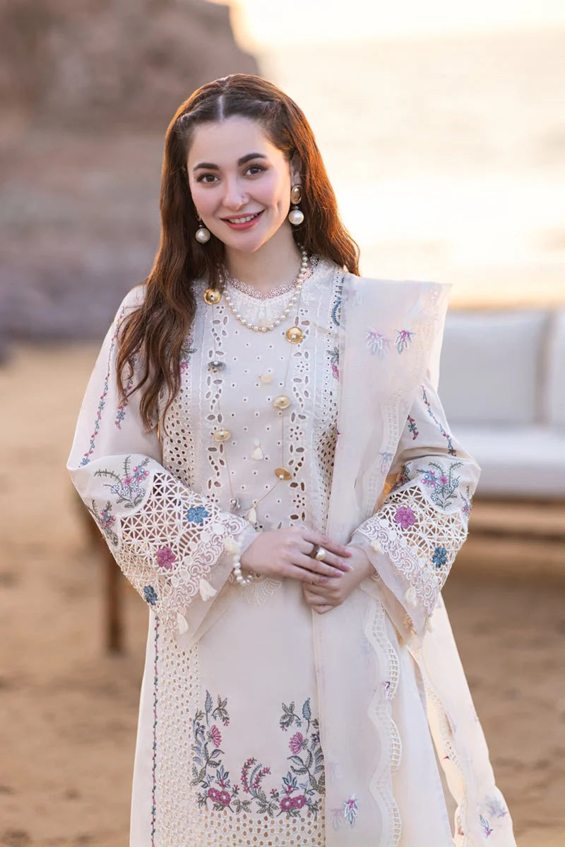 CF997 - Qalamkar 3 Piece Chickenkari Embroidered Lawn Suit