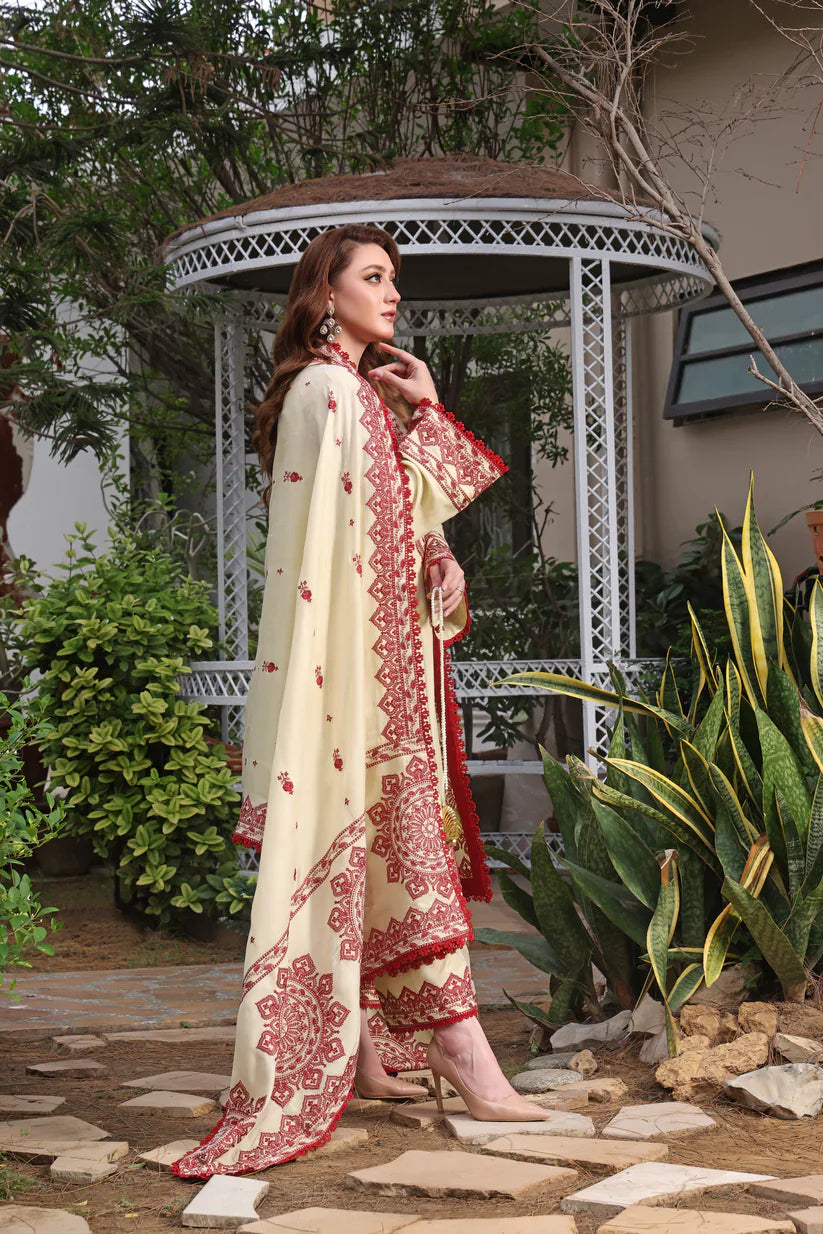 CF1254 Asim Jofa - Winter 3PC Dhanak Embroidered Suit