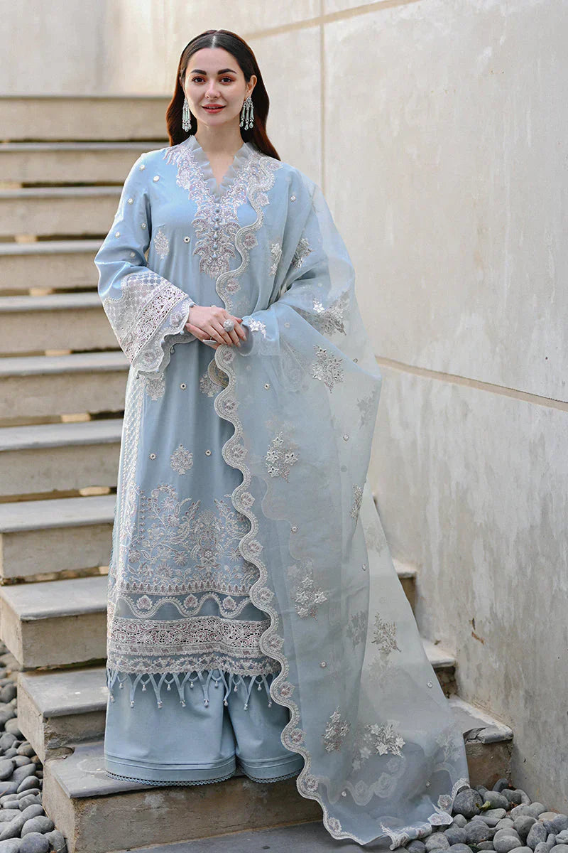CF1037 QALAMKAR 3PC Lawn Embroidered Suit