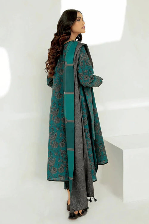 CF1221- Winter 3PC Dhanak all over Printed Suit