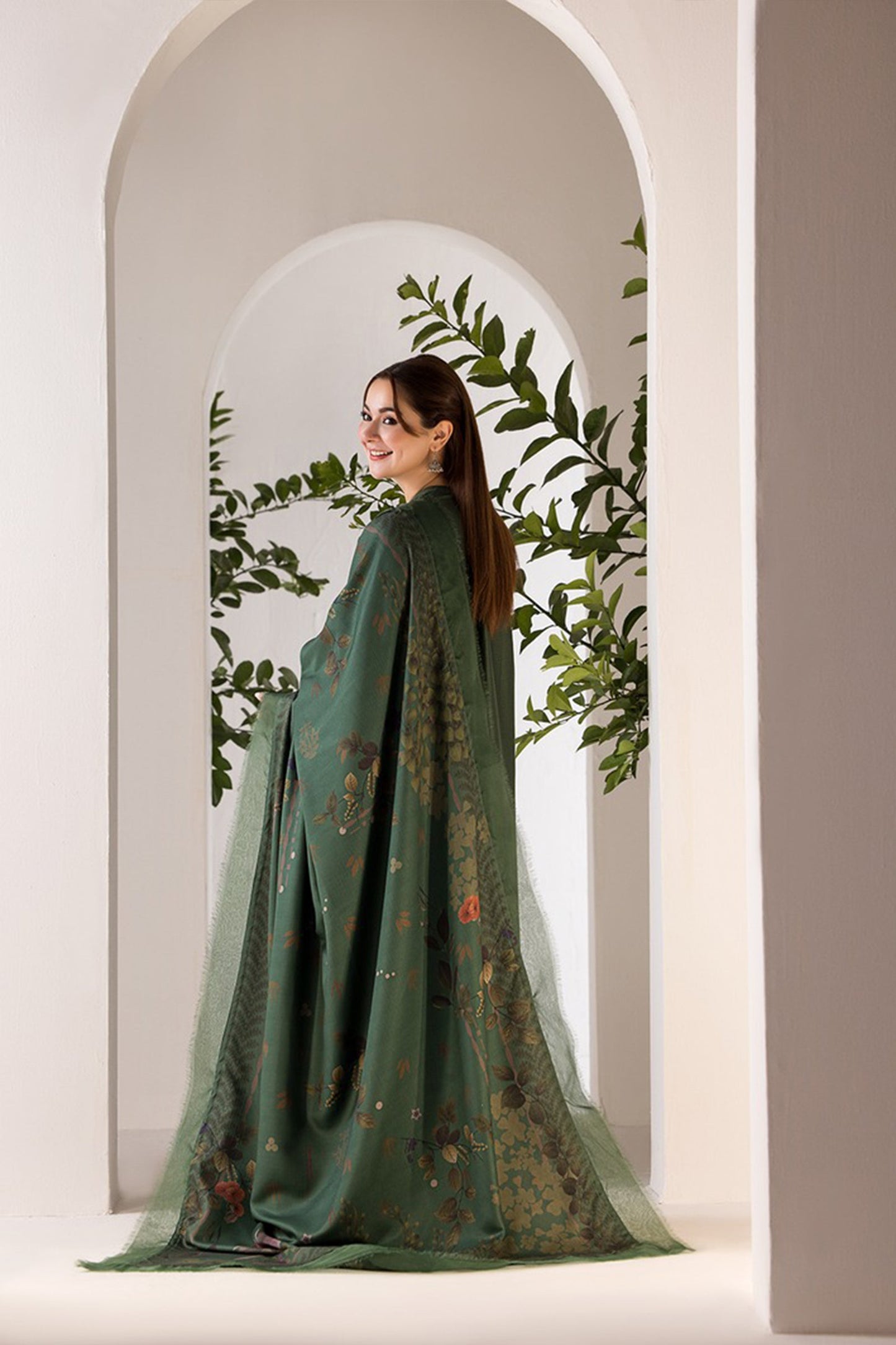 CF1122-winter SOBIA NAZIR- 3PC DHANAK EMBROIDERED SHIRT WITH WOOL PRINT SHAWL