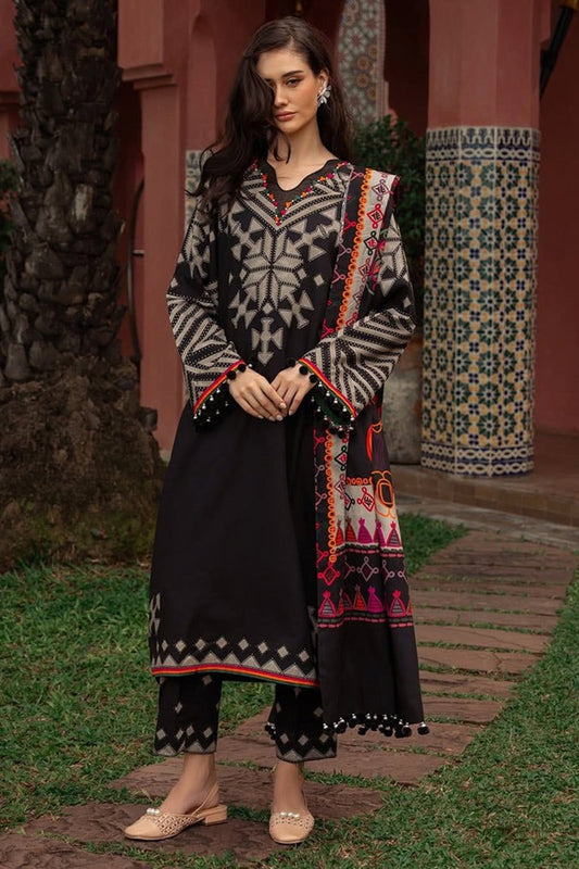 CF1214 Winter 3PC Dhanak all over  Printed Suit