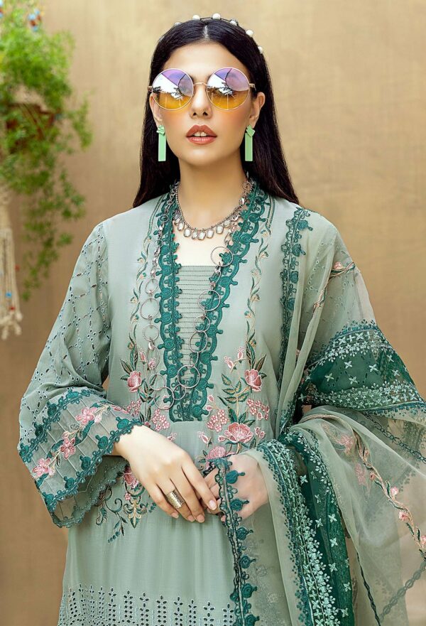 CF260-ADAN LIBAS Embroidered Unstitched 3 Piece Lawn Suit