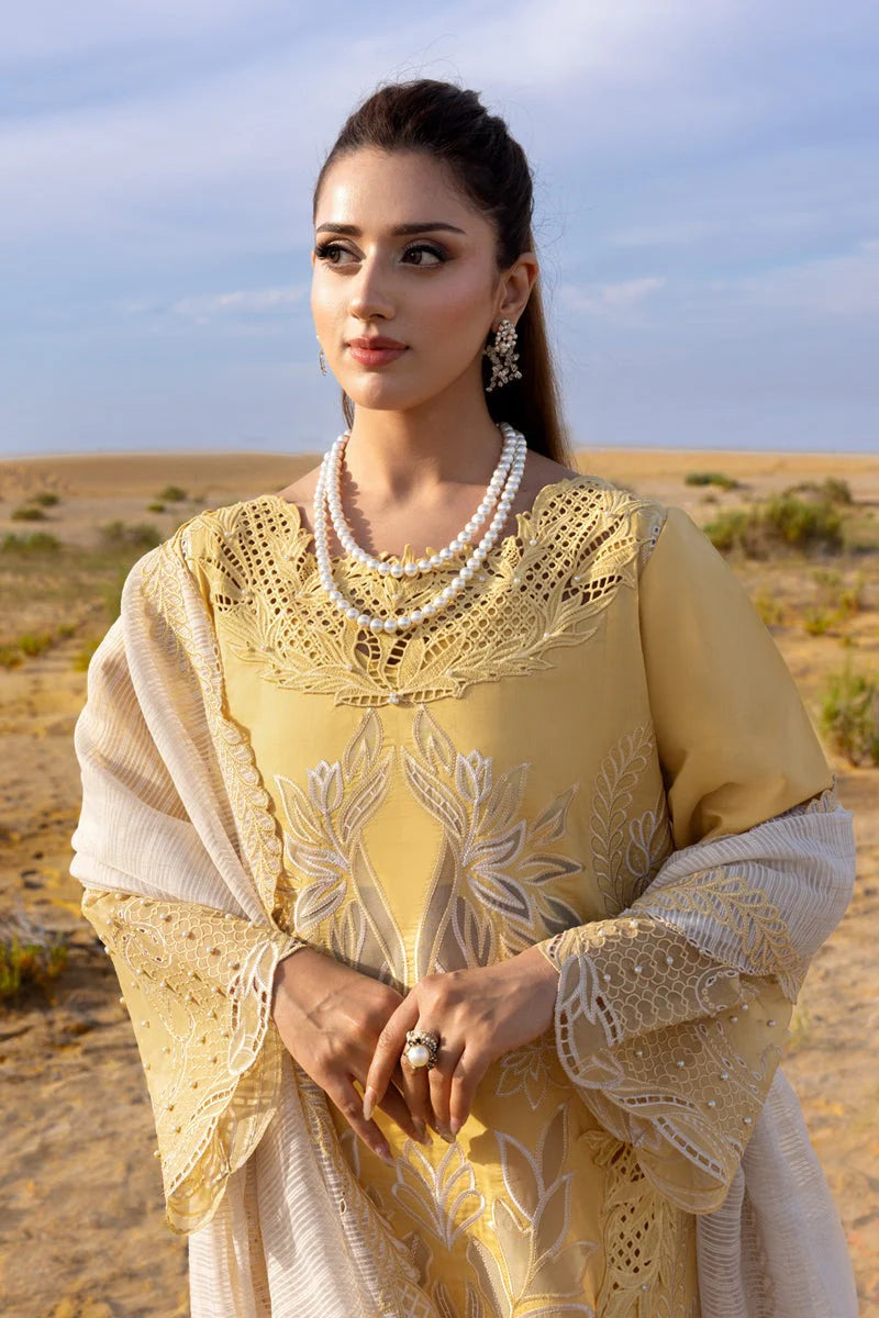 CF1303 RANG RASIYA-3PC LAWN EMBROIDERED SHIRT WITH NET EMBROIDERED DUPATTA