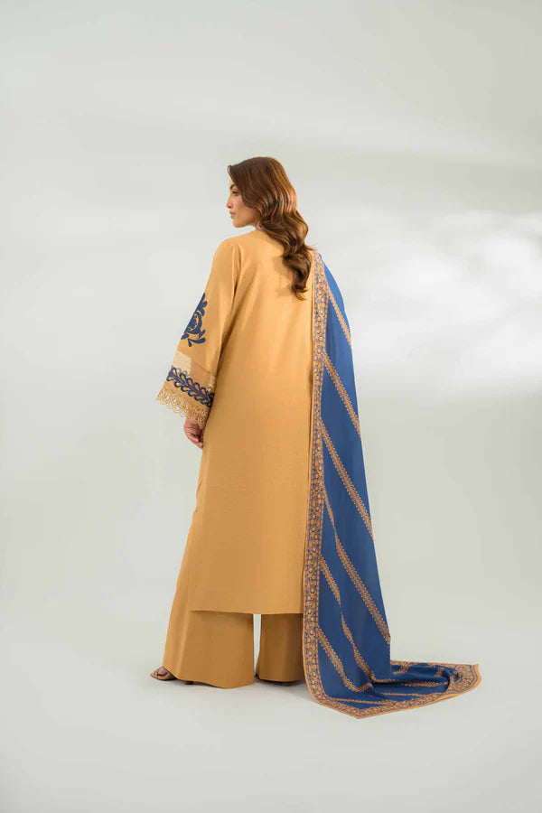 CF751-SUMMER 3PC Lawn Embroidered Shirt With Chiffon Embroidered Dupatta