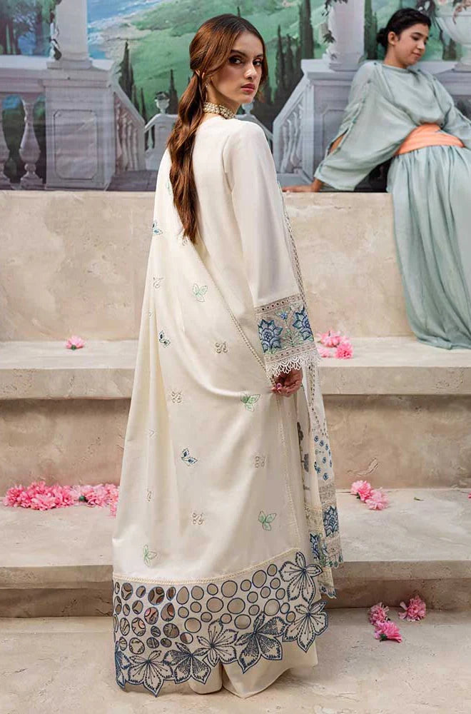 CF1308 QalamKar - 3PC Lawn ChickenKari Embroidered Suit