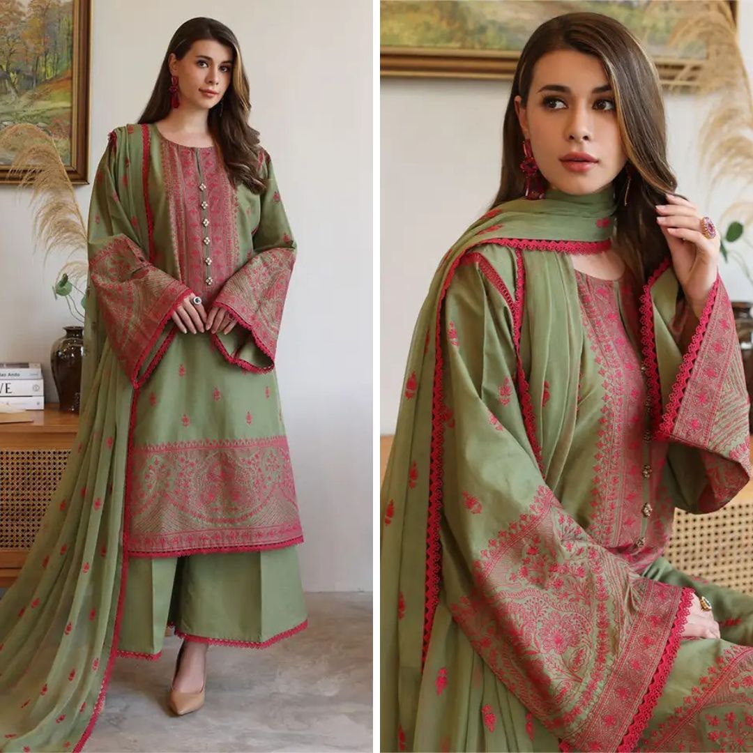 CF1002 - Bareeze 3 Piece Embroidered Lawn Suit