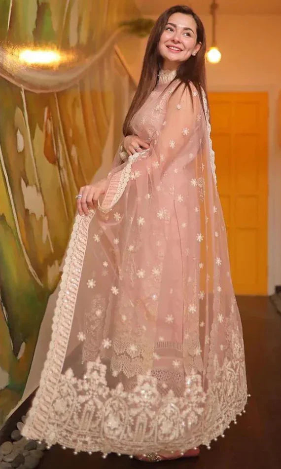 CF979 Faiza Saqlain - 3PC Embroidered Lawn Suit