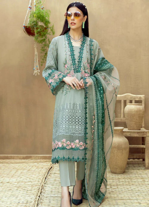 CF260-ADAN LIBAS Embroidered Unstitched 3 Piece Lawn Suit