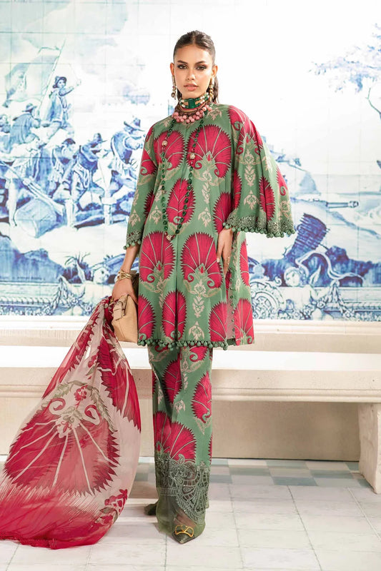 CF788-3 Piece Unstitched Digital Printed Airjet Lawn Suit
