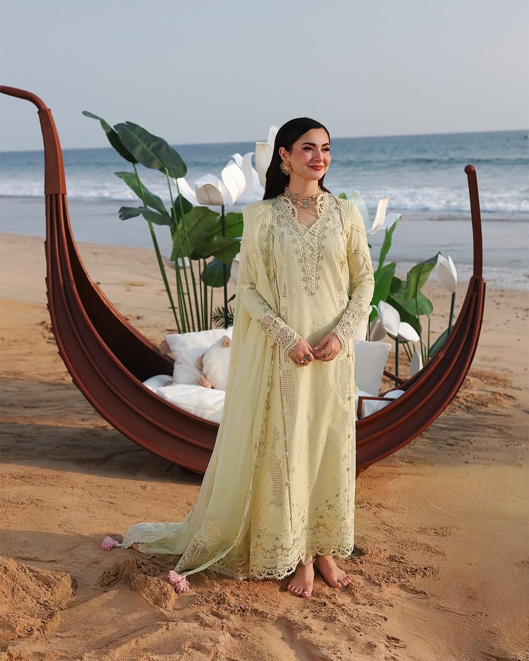 CF1313  Summer -3PC LAWN CHIKANKARI EMB SHIRT WITH CHIFFON EMB DUPATTA