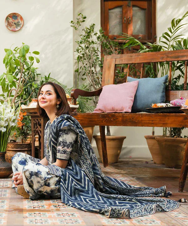 CF1069 - Faiza Saqlain 3PC Lawn Printed Suit