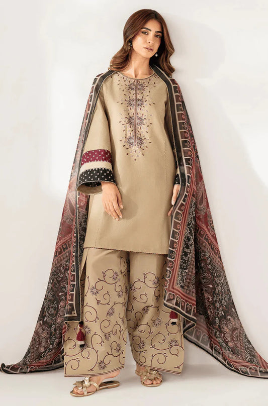 CF1262 Jazmin - Winter 3PC Dhanak Embroidered Suit