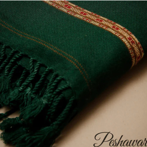 CF10-Peshawari Woolen Shawl - Green