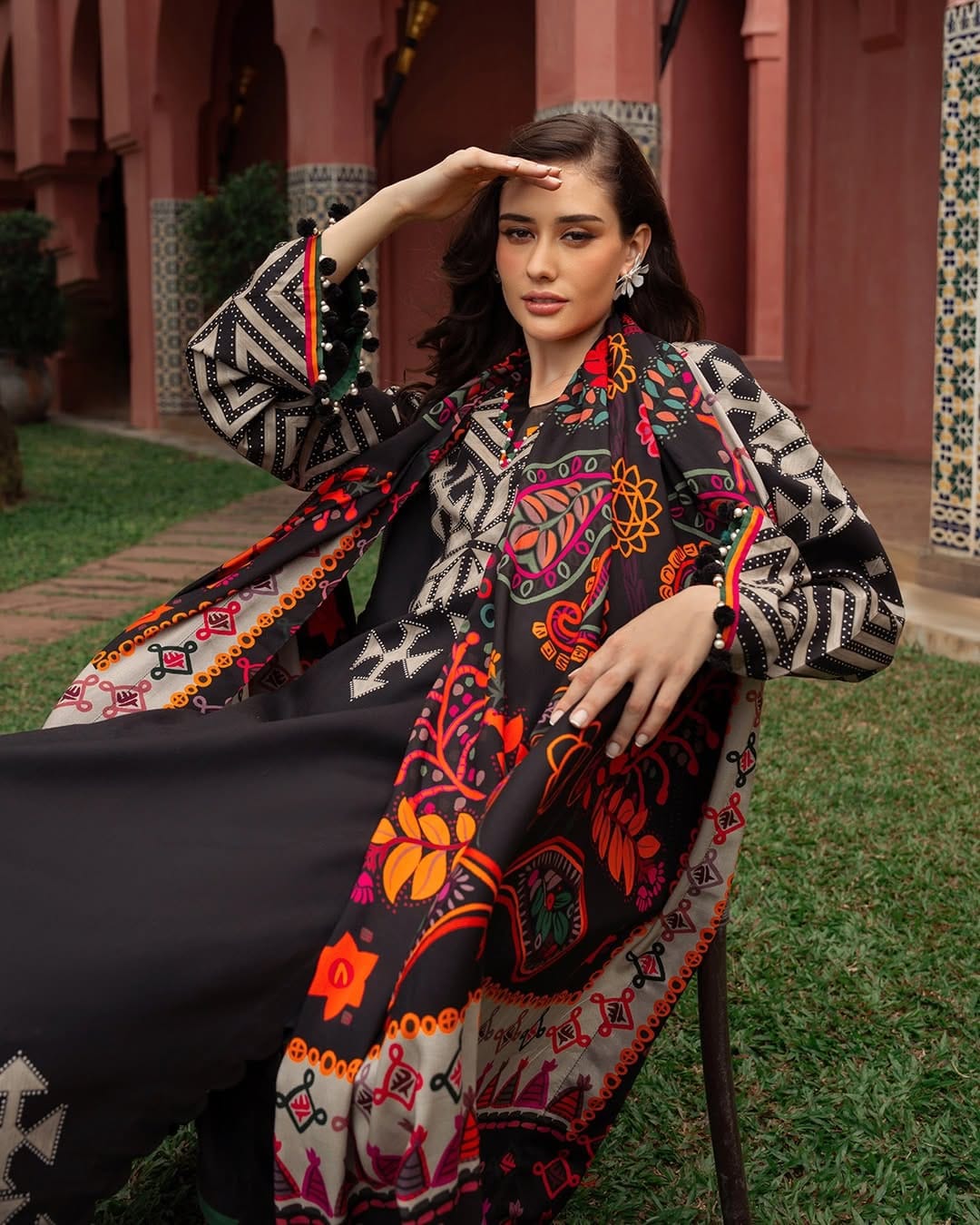 CF1214 Winter 3PC Dhanak all over  Printed Suit