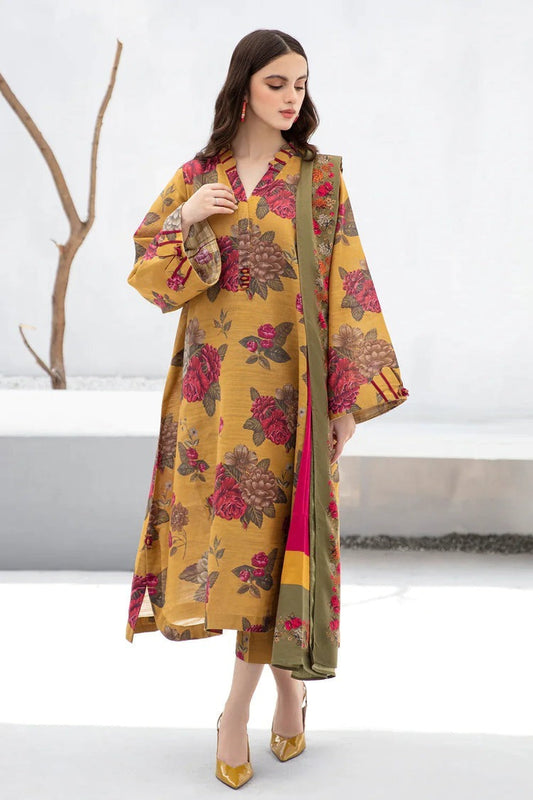 CF1220- Winter 3PC Dhanak all over Printed Suit