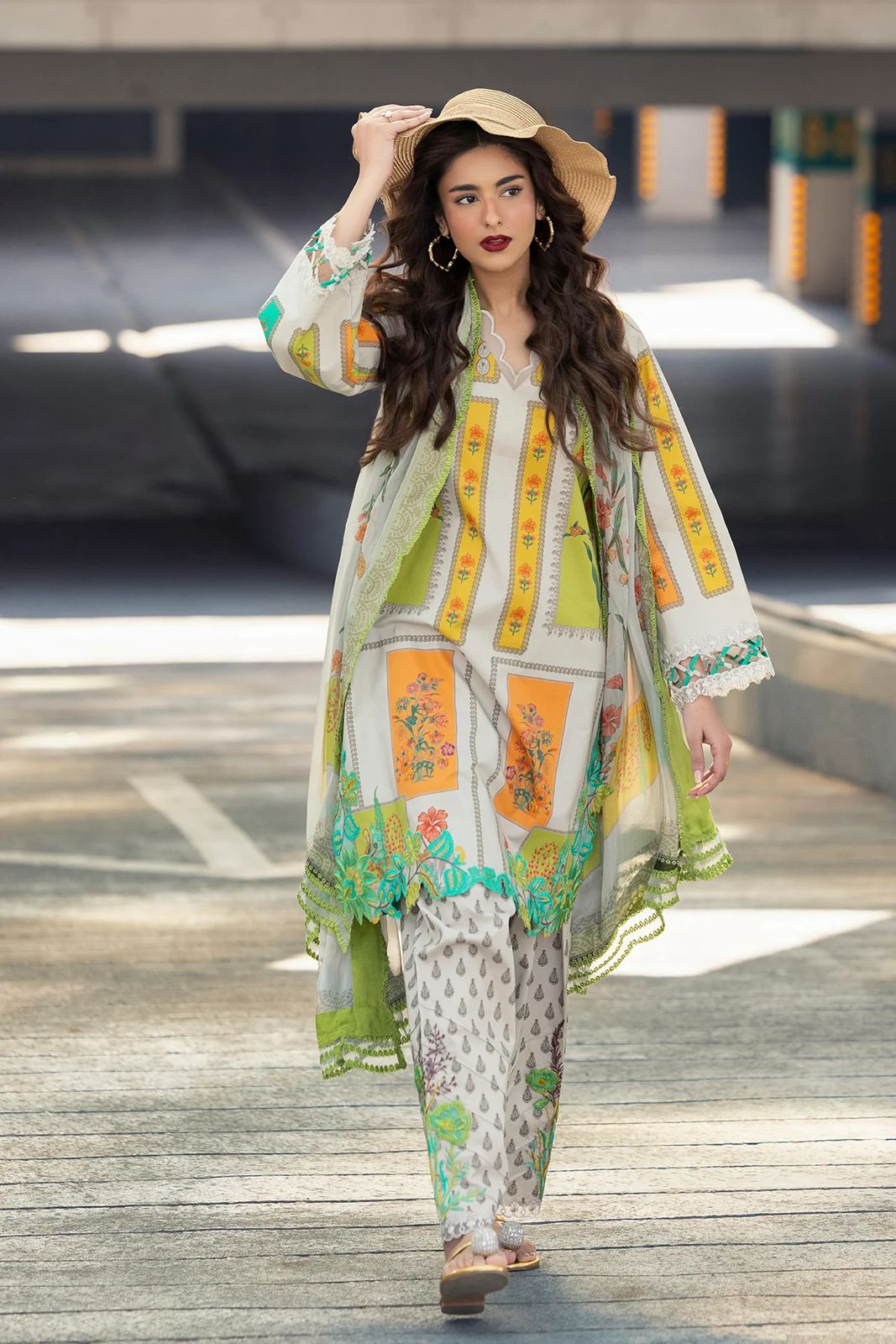3-PC Unstitched Embroidered Lawn Collection