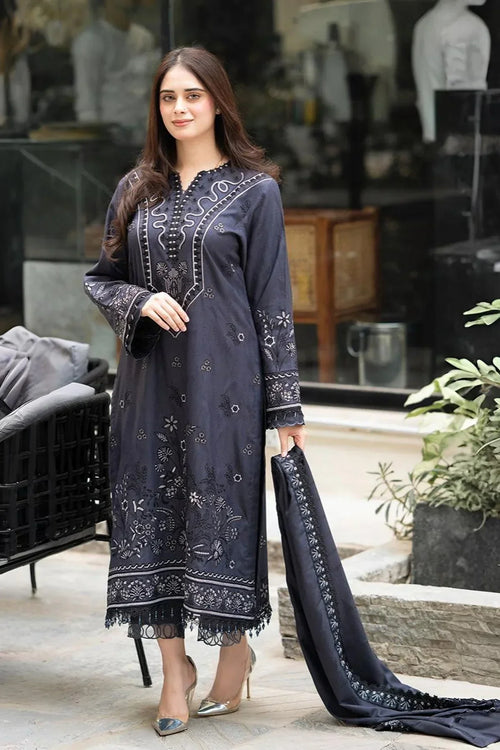 CF1203    Libass - Winter 3PC Dhanak Embroidered Suit -