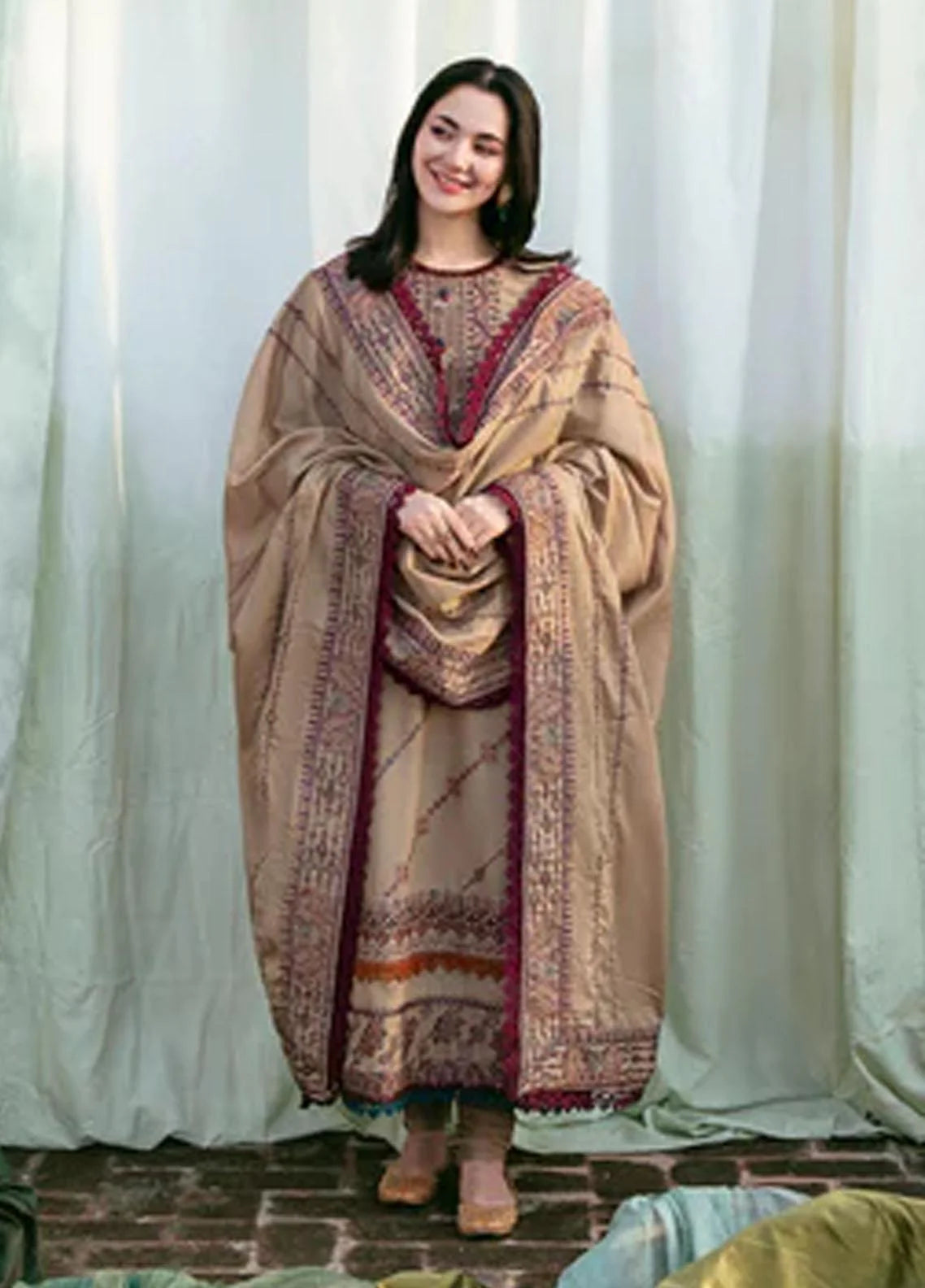 CF1253 Florent - Winter 3PC Dhanak Embroidered Suit -