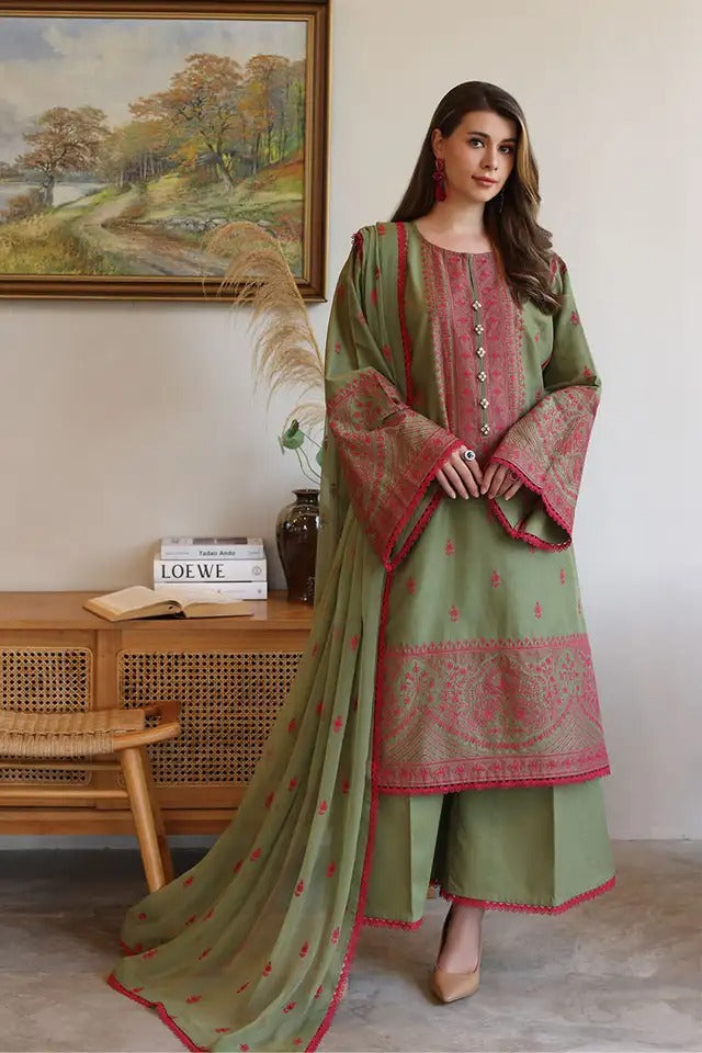 CF1002 - Bareeze 3 Piece Embroidered Lawn Suit