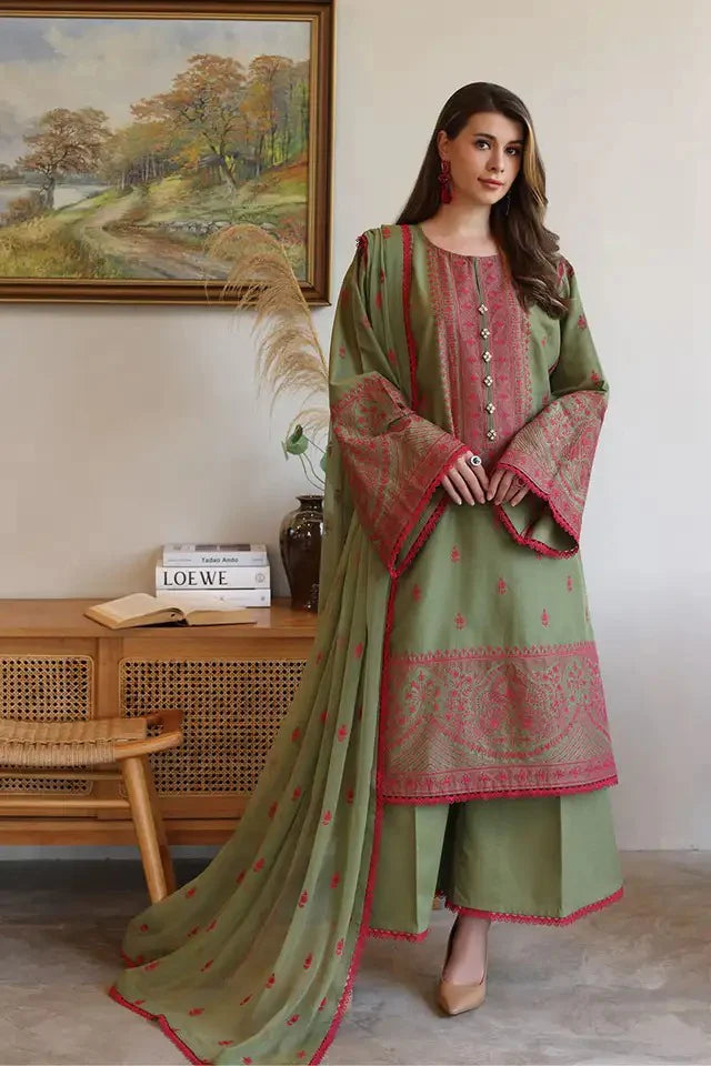 CF1002 - Bareeze 3 Piece Embroidered Lawn Suit