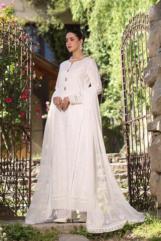 CF842-Bareeze Embroidered Summer 3pc lawn dress with embroidered chiffon dupatta