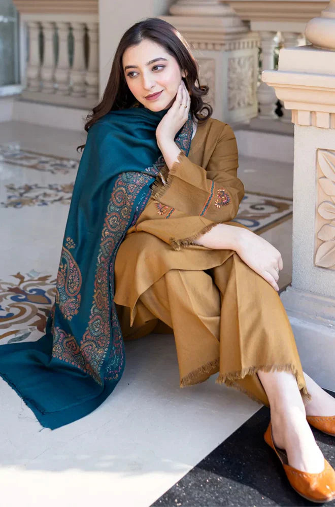 CF1201 Asling - Winter 3PC Dhanak Embroidered Suit