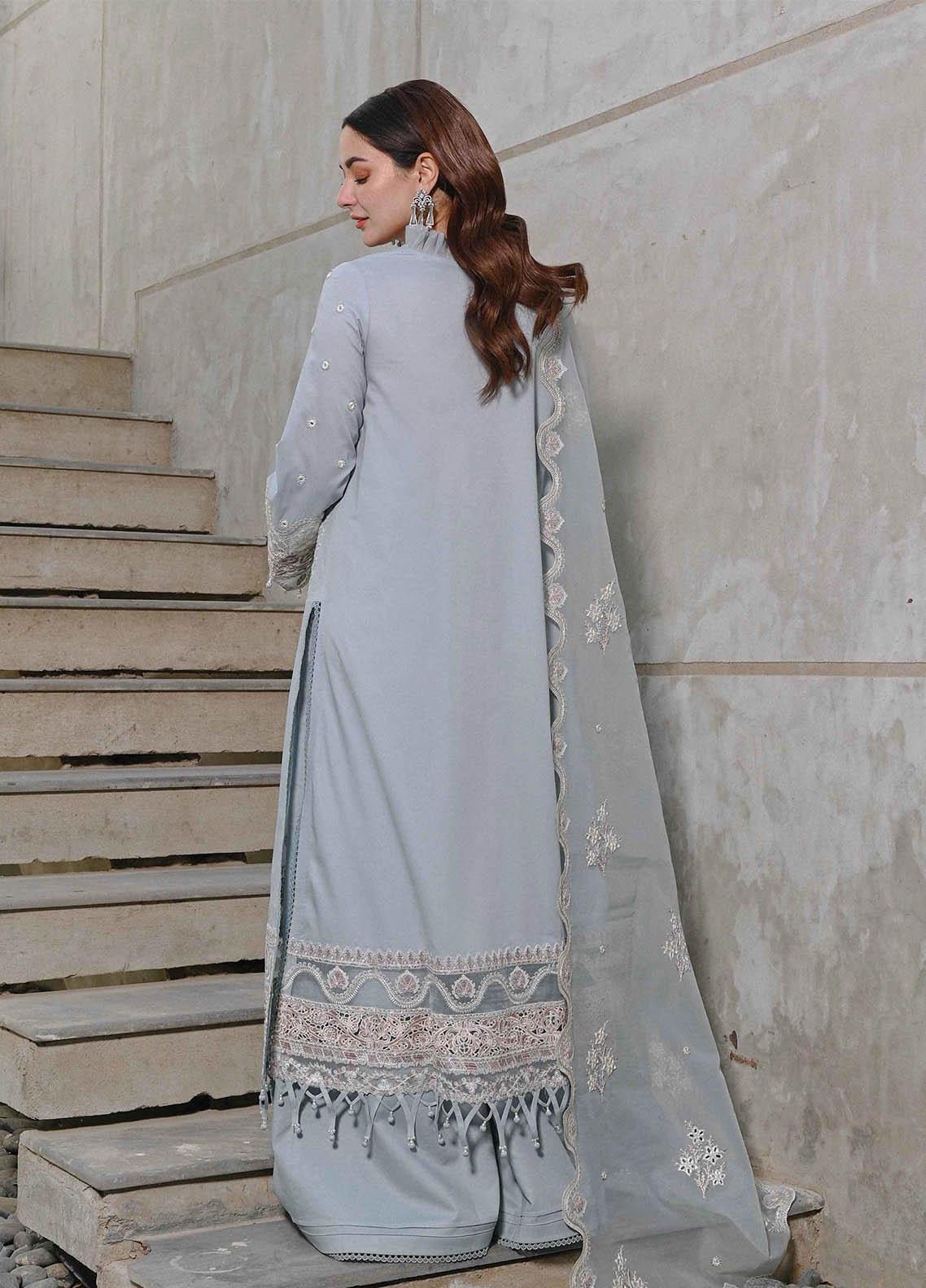 CF1037 QALAMKAR 3PC Lawn Embroidered Suit