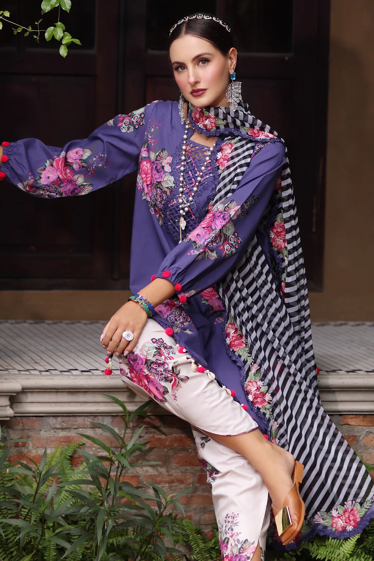 3-PC Unstitched Printed  Lawn Collectio