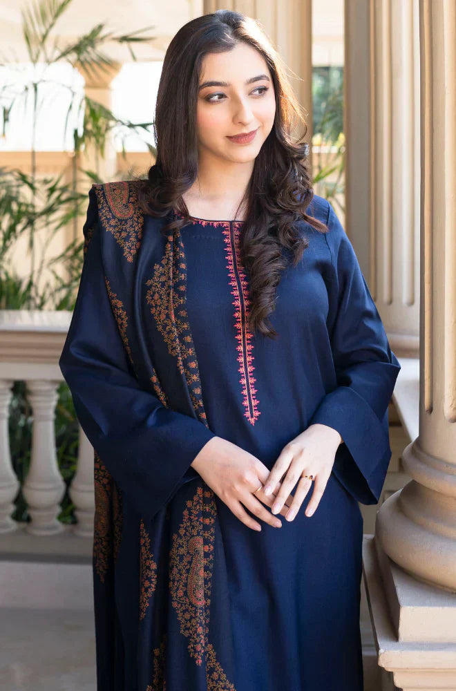 CF1202    Asling - Winter 3PC Dhanak Embroidered Suit -