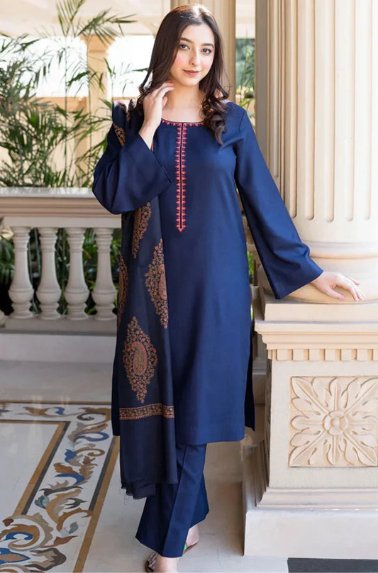 CF1202    Asling - Winter 3PC Dhanak Embroidered Suit -